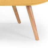 Lot de 2 fauteuils Danios Tissu Jaune