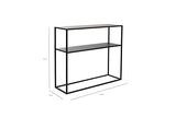 LIFA LIVING Basse en métal pour Salon, Table d'entrée Industrielle 85 x 30 x 100 cm Max 14 kg, Noir, 100x30x85 cm
