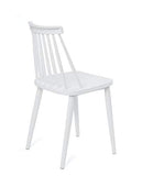 KAYELLES Lot de 2 - Chaise de Cuisine Plastique Style bistrot à barreaux BAO (Blanc)