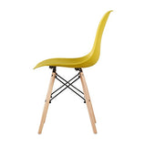 Lot de 4 chaises au Design Moderne de Style scandinave, Lia par MCC (Jaune)