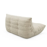 1inchome Togo Chauffeuse 2 Place, Lazy Floor Canapé en Velours Daim Doux Chaise Longue Accent Pouf Canapé pour Salon Chaise d'angle Chambre Salon Bureau (Gris)