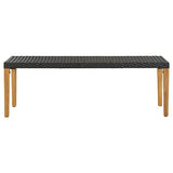 vidaXL Banc de Jardin 80 cm Résine tressée Noir