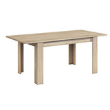 Table de salle à manger à rallonge, table de salon ou de cuisine, finition en chêne canadien, modèle Kendra, dimensions : 140-190 cm (longueur) x 90 cm (largeur) x 78 cm (hauteur).