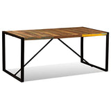 vidaXL Table de Salle à Manger Table à Dîner Table de Repas Meuble de Salle à Manger Cuisine Maison Intérieur Bois de Récupération Massif 180 cm