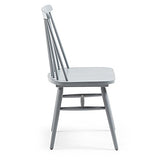Kave Home - Chaise de Salle à Manger Tressia Gris Clair en Bois Massif de Caoutchouc
