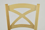 t m c s Tommychairs - Set 2 chaises Cross pour Cuisine, Bar et Salle à Manger, Robuste Structure en Bois de hêtre peindré en Couleur Naturelle et Assise en Paille
