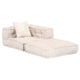 vidaXL Canap¨¦-lit modulaire ¨¤ 3 places Beige Tissu