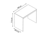 Caemmum Bureau Chêne et Blanc 106 cm