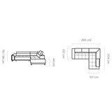 VOLTA L Canapé d'angle moderne avec réglage de la profondeur de l'assise électrique, fonction détente, en similicuir/tissu, face à la droite