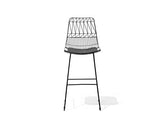 Beliani - Chaise de Bar - Preston - Acier, Noir