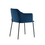 EMT CASA Lot de 2 Chaise scandinave, chaise de salle à manger en velours, pieds métalliques stables