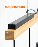 tomons Plafonniers en Bois, Suspension Rétro en Métal à 4 Lumières avec Câble Réglable, Sans Ampoule, pour l'Île de la Cuisine, Salon, Studio, Café, Bar