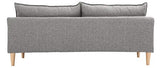 Miliboo Canapé scandinave 3 Places en Tissu Gris et Bois Clair Kate