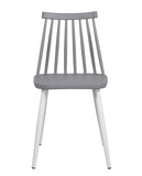 KAYELLES Lot de 2 chaises de Cuisine bistrot à barreaux BAO (Gris Blanc)