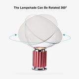 Lampe à Poser Lampes de chevet modernes avec lampe de table tournante à 360 ° Lampes de table transparentes for la salle de séjour Bouton Bouton Bouton Bouton Nightlight, 25.4 "H Lampe de Chevet (Col