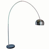 QAZQA Moderne Lampe à arc Grande Acier inoxydable Acier Rond/Luminaire/Lumiere/Éclairage/intérieur/Salon