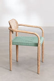 SKLUM Lot de 2 chaises de Salle à Manger Naele avec accoudoirs Vert Aquamarine