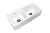 Evier 2 Bacs Timbre D'Office "Gamme Belfast100"Blanc