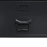 Tidyard Garde-Robe Métal | Armoire Metallique Industriel 2 Portes et 2 Tiroirs 90 x 40 x 180 cm Noir