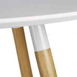 Relaxdays Table à manger ronde ARVID style scandinave 6 - 8 personnes HxD: 75 x 120 cm en bois, blanc