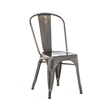 SKLUM Chaise LIX Brossée Bar Cuisine Salle à Manger Design Industriel Finition brossée