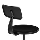 interougehome Lot de 2 chaises de Bar Noire de Style Industriel réglable en Hauteur, Tabouret de Bar en Bois - iKayaa