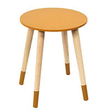 THE HOME DECO FACTORY Lot de 2 Tables Basses Gigognes Rondes Bicolore Bleu Jaune, Bois d'ingénierie, Small 33 x 40 cm-Tall 43 x 48 cm