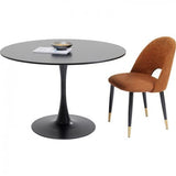 Kare Table Schickeria Noir Ø110 canapé, Bois partiel et MDF, 74x110x110cm