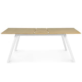 IDMarket - Table scandinave Extensible Inga 160-200 cm Plateau Bois Pieds Blancs