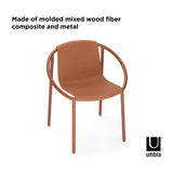 Umbra Ringo Chaise de Salle à Manger Moderne pour intérieur ou extérieur, Sierra, Métal, Terre Cuite, Marron, Taille Unique