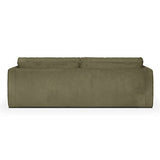 HOMIFAB Canapé 4 Places avec 4 Coussins déco en Velours côtelé Vert Kaki - Denver