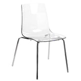 Lot de 2 Chaises de Salle à Manger Transparentes en Polycarbonate Elégante Silerton