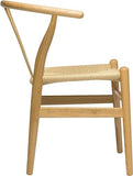 AMAZWI Moderne Chaise Salle Manger Bois Naturel,Réplique Chaise Wishbone,Chaise Latérale Élégante Chaises à Manger
