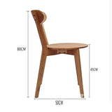 NAN liang Chaise de salle à manger en chêne de style moderne avec chaise amovible avec sièges solides au dossier, 250 lb Soutien