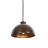 QAZQA magna licht88 - Suspension Rustique - 1 lumière - Ø 340 mm - Brun rouille - Industriel,Rustique - Éclairage intérieur - Salon I Chambre I Cuisine I Salle à manger