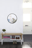 Umbra Hub Miroir Mural Rond Avec Cadre En Caoutchouc Pour Salon, Salle De Bain, Chambre, Entrée et Bien Plus Encore, Noir, 61cm 1008243-040