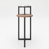 PLAYBOY 145803NBW Table d'appoint avec 2 tablettes, Noyer, Blanc, 49 x 80 x 35 cm