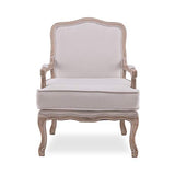 INTENSE DECO Fauteuil Gustave Style Louis XV Tissu Beige
