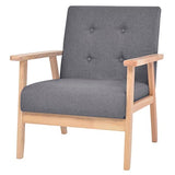 vidaXL Fauteuil Canapé Simple de Salon Siège de Salle de Séjour Meuble de Salon Chambre à Coucher Bureau Maison Intérieur Gris Foncé Tissu