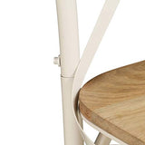 vidaXL Chaises à Dossier croisé Lot de 2 Blanc Bois de manguier Solide
