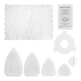 kwmobile Lampe design lotus - Abat-jour XL à monter - Luminaire IQ plafond - Ensemble avec montage plafonnier câble 90cm douille E27-50 pcs