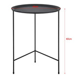 [en.casa] Set de 3 Tables Basses Ensemble de 3 Tables Gigognes Table de Salon Table de Rangement Desserte Métal Noir Tailles Différentes