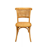 Biscottini frêne 88 x 50 x 44 cm Salle à Manger en Bois avec Finition Naturelle | Chaise de Cuisine Assise en rotin, Marron, 88x44x50 cm