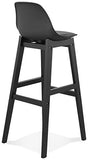 Générique Tabouret de Bar Design Turel Black 42x48x102 cm
