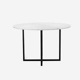 Table à manger ronde en marbre – Blanc – 120 cm