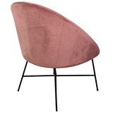 Nimara Fauteuil en velours | Fauteuil avec tissu en velours et accoudoirs | Fauteuil de salon avec confort et détente | Fauteuil de qualité en bleu, gris et rose
