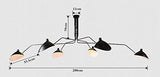 BRILIFE Lampe Serge Mouille Serge Mouille fer créative moderne Salon Plafond Lampes Lampes //sol/mur Lampes lampe de plafond chefs-624,6 Pll
