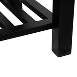 HOMCOM Banc Banquette capitonnée Style Classique Chic Banc à Chaussures dim. 108L x 45l x 46H cm Bois Massif Caoutchouc Noir Polyester Gris