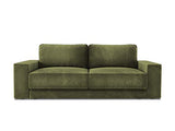 Milo Casa Canapé Velours Convertible, Gaia, 4 Places, Vert, 250x100x84