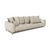Maison Aubertin Canapé Tissu Droit Beige Altamo - 4 Places